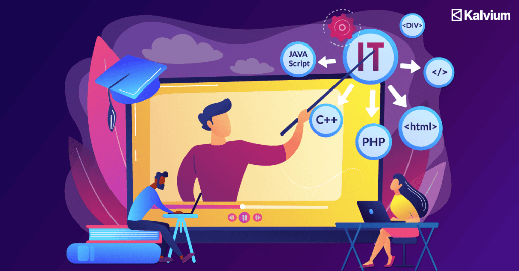 A mentor explaining to a student about various IT courses after 12th commerce