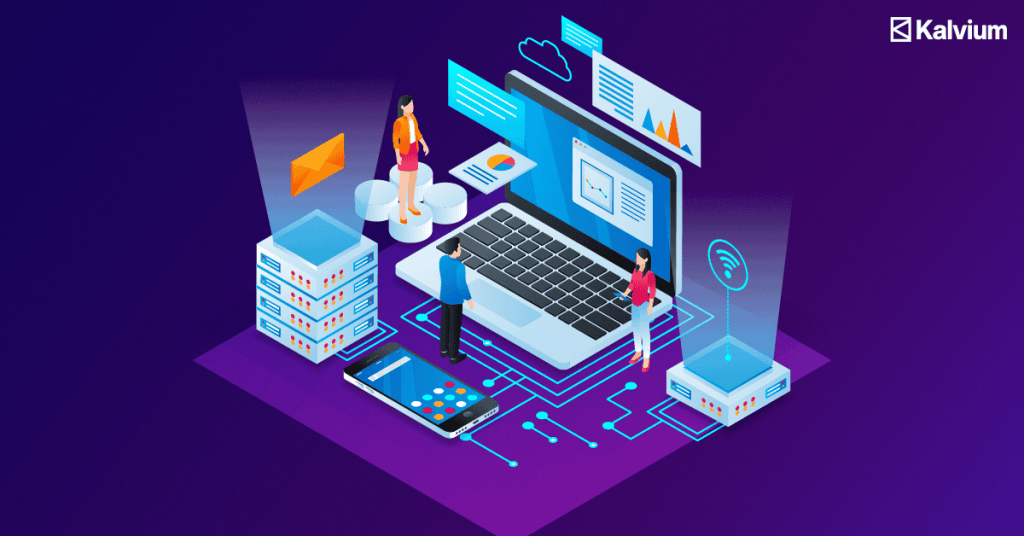 Students discussing about various career opportunities after 12th commerce in IT field