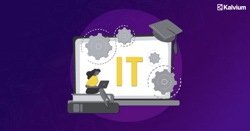 IT education and skills development illustration focused on Kalvium Matters blog.